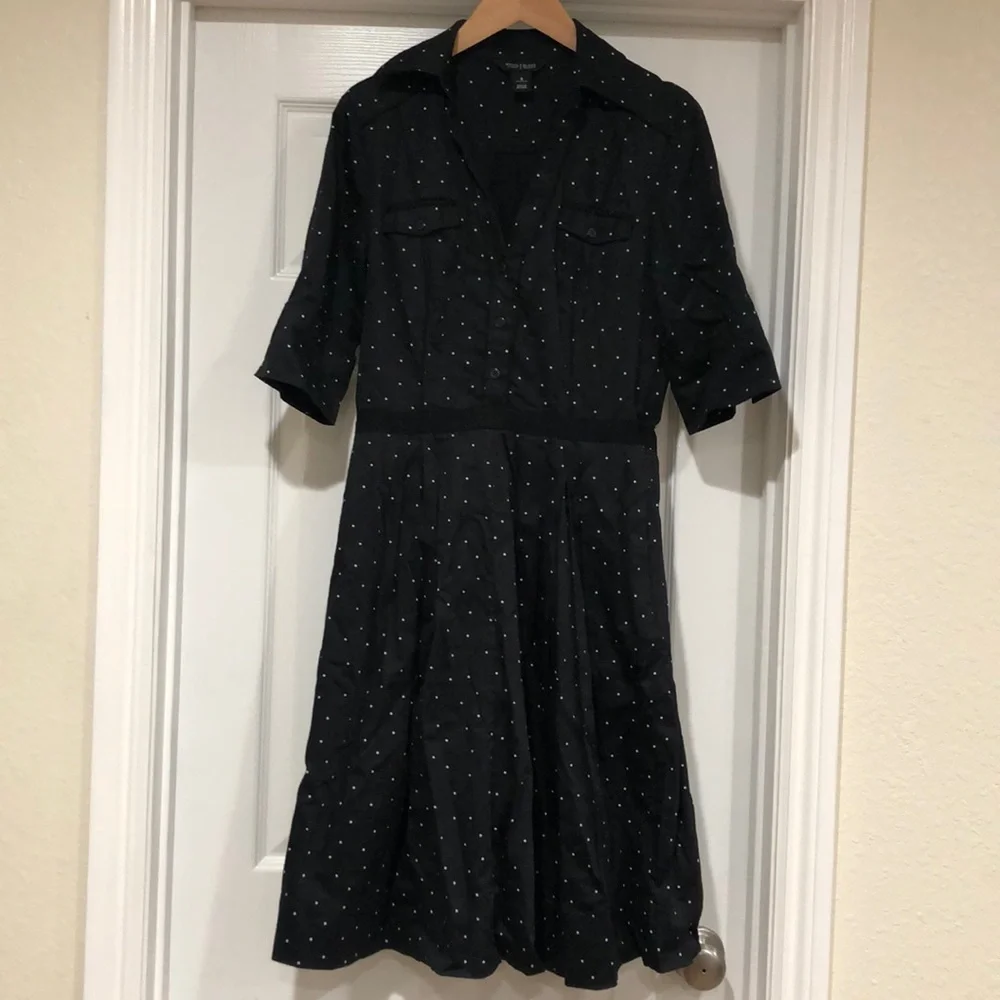 White House Black Market Polka dot Midi Dress - Picture 1 of 14